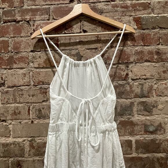 Jonathan Simkhai Serenity White Rayon/Nylon Halter Jumpsuit Size Small - Picture 10 of 13